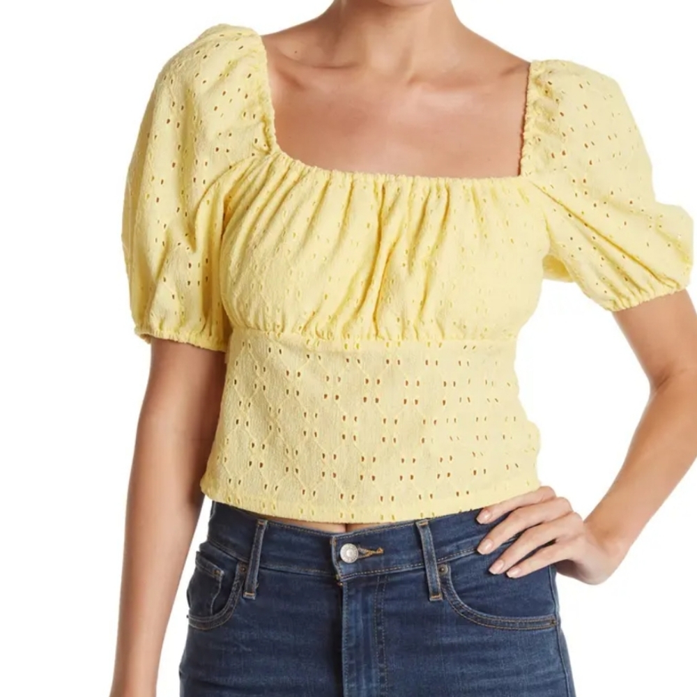 MAUBY Eyelet Square Neck Top- Size M